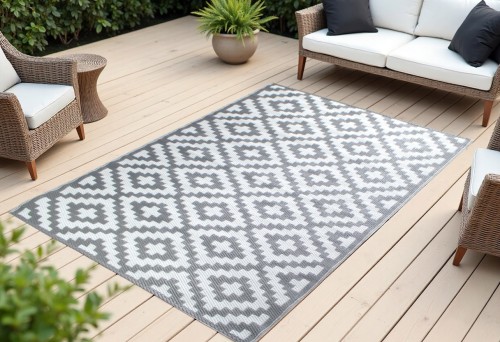 Dywan tarasowy 120x170 cm – wodoodporny dywan na balkon