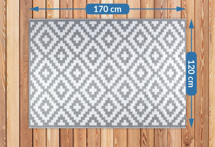 Dywan tarasowy 140x200 cm – wodoodporny dywan na balkon