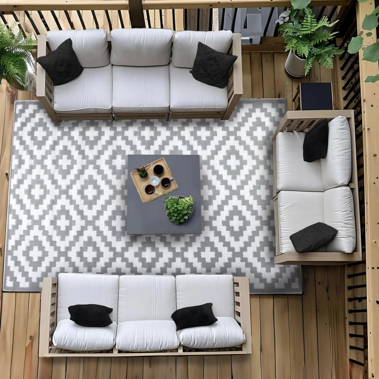 Dywan tarasowy 140x200 cm – wodoodporny dywan na balkon