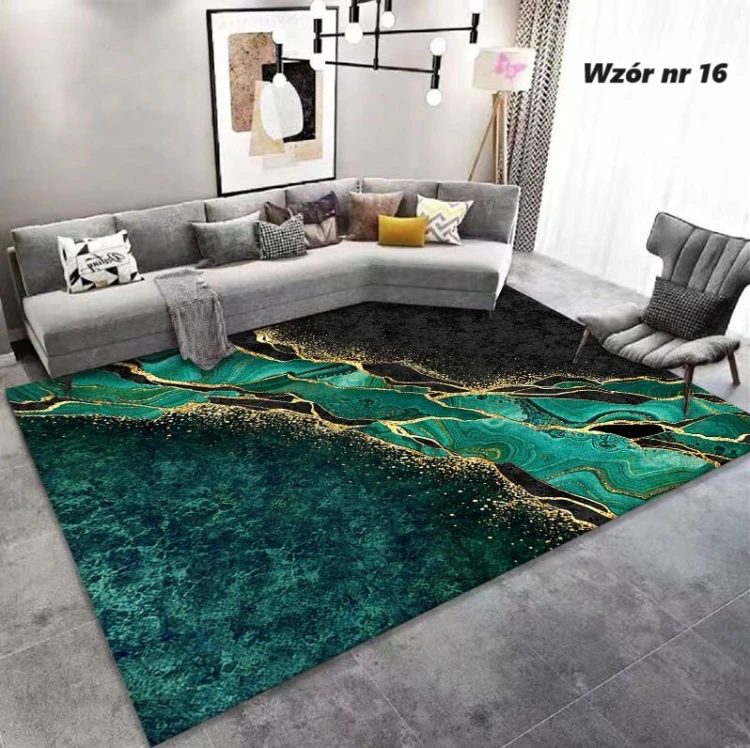 Dywan green 100x150 cm antypoślizgowy do salonu